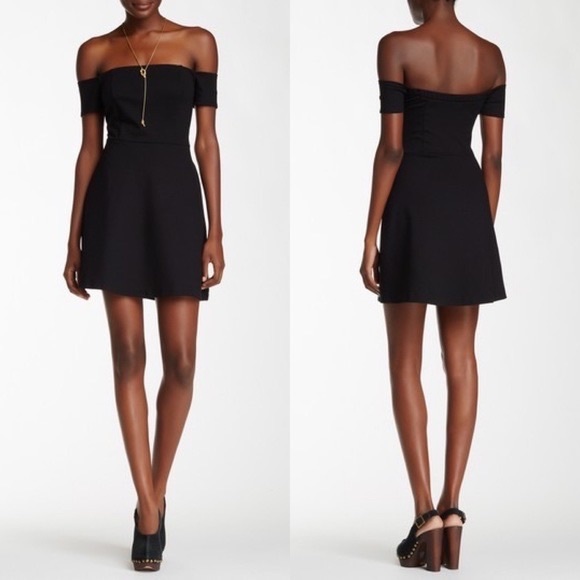 FREE PEOPLE Black Mambo Off Shoulder Mini Dress - Picture 6 of 6